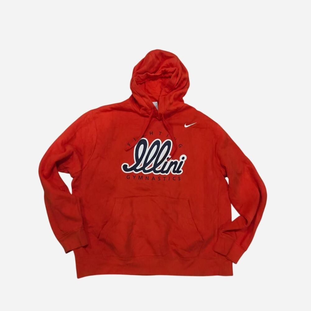 Nike Men's Red and Orange Hoodie